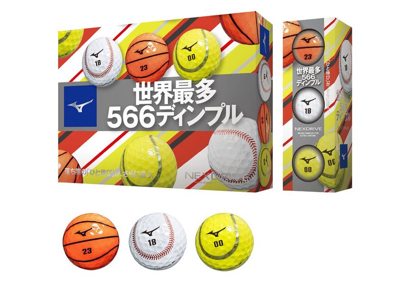 NEW] Golf Ball Mizuno NEXDRIVE BASEBALL Dozen 566 Dimples – Gears